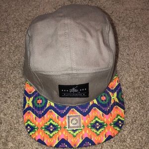 Flat brim hat